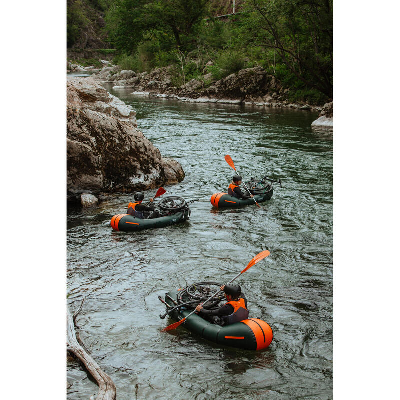 Opblaasbare 1-persoons packraft 500 TPU rivier waterdichte rits