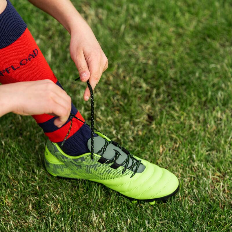 Kinder Rugby Schuhe FG (trockener Boden) - R500 FG gelb