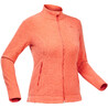 Women Sweater Full-Zip Fleece for Hiking MH100 Coral Pink