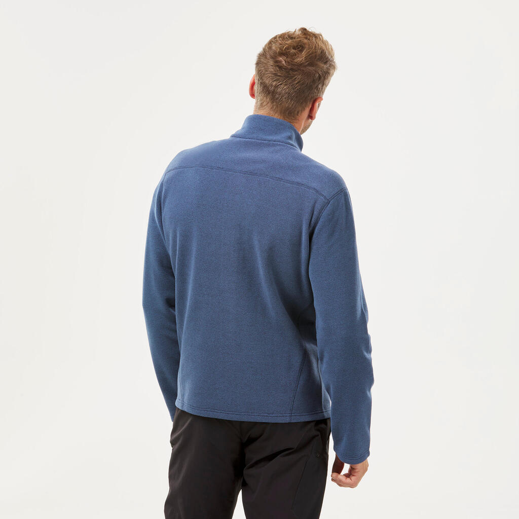 Polaire de randonnée montagne homme, MH100 full zip bleu