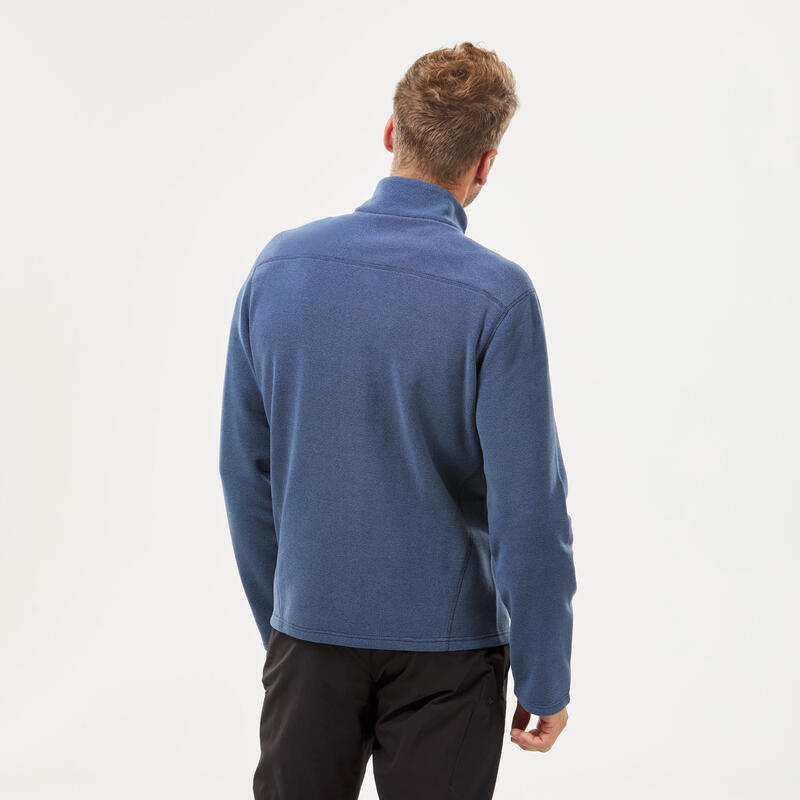 Polaire de randonnée montagne homme, MH100 full zip bleu