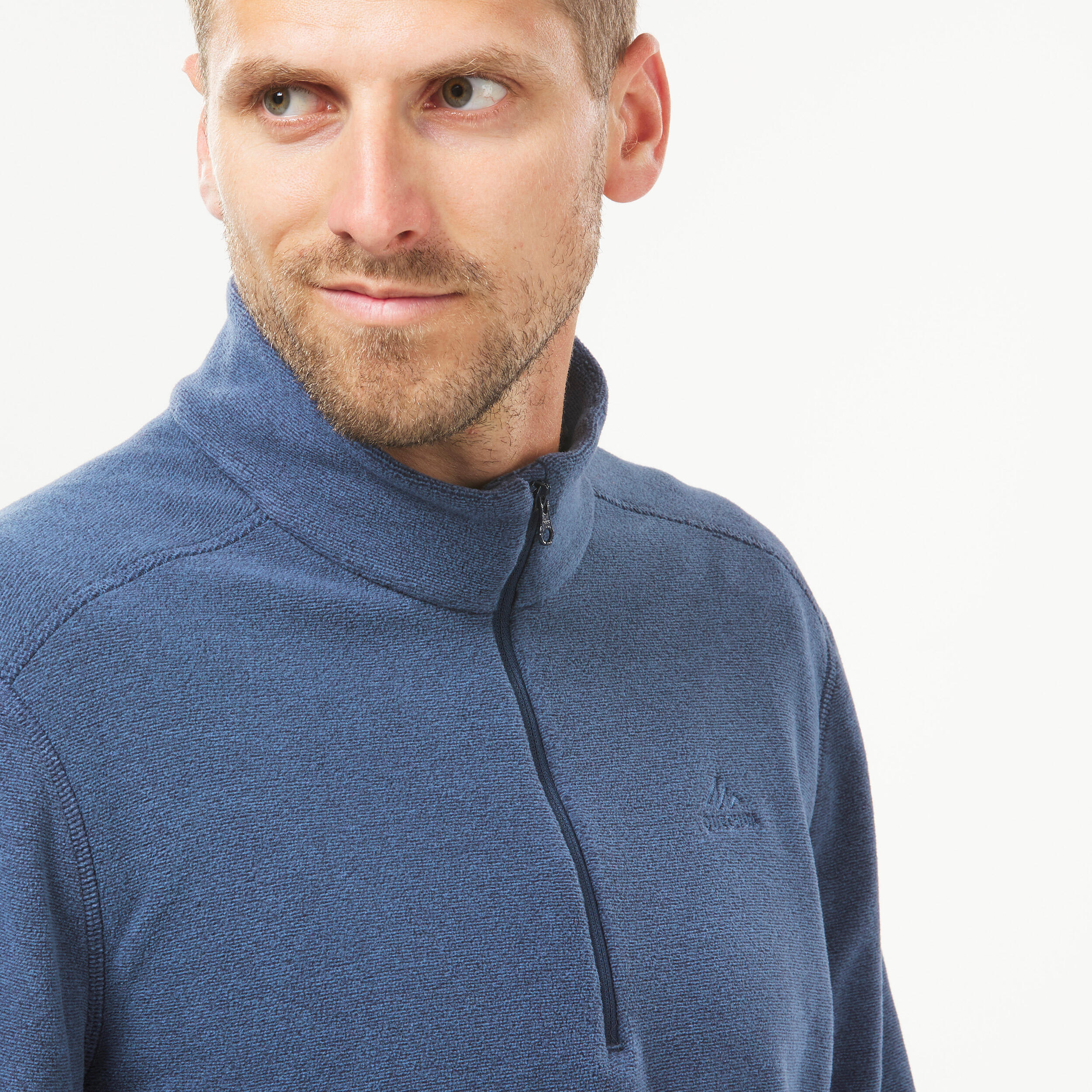 Forro polar de monta a y trekking media cremallera Hombre Quechua