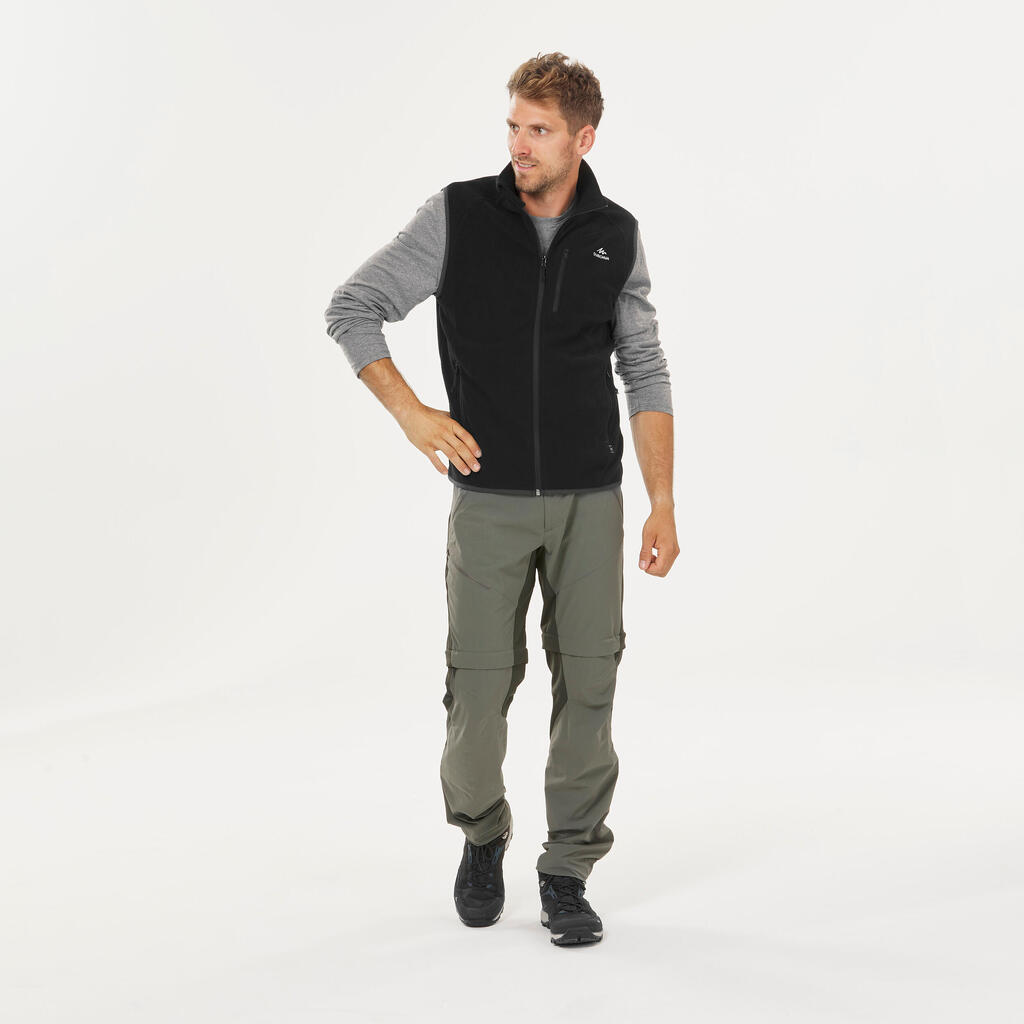 Men's Hiking Fleece Sleeveless Jacket MH120