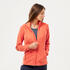 Women Sweater Full-Zip Fleece for Hiking MH100 Coral Pink