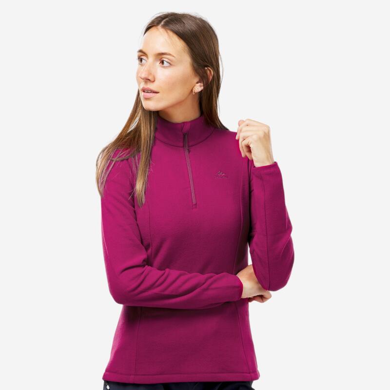 Fleecepullover Damen Wandern - MH100 violett