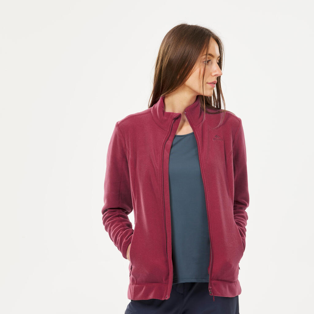 CHAQUETA POLAR DE SENDERISMO MH120 MUJER ROSADO