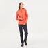 Women Sweater Full-Zip Fleece for Hiking MH100 Coral Pink