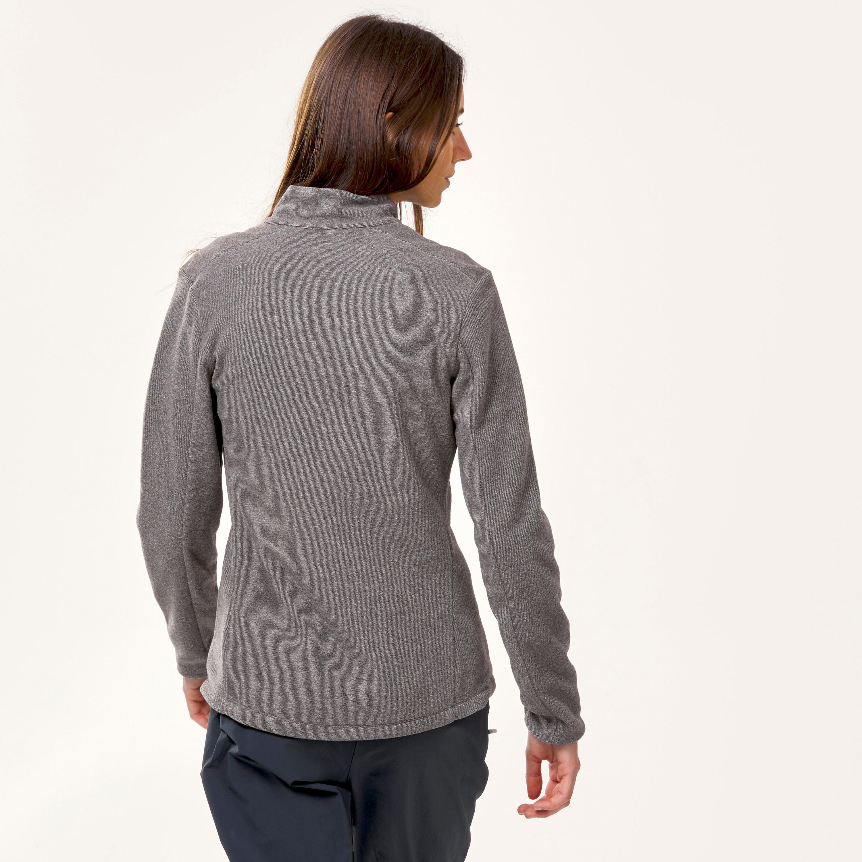 Women’s mountain hiking fleece jacket, MH100 - White 5/5