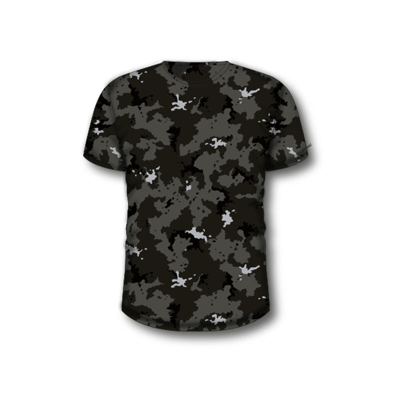 T-shirt manches courtes chasse 100 camouflage gris