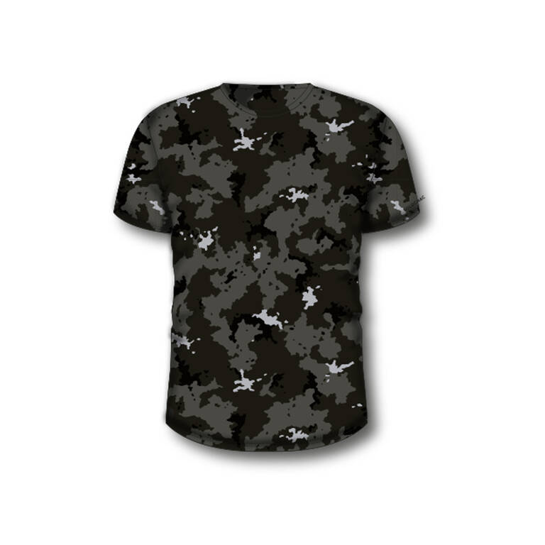 100 Short-Sleeve Hunting T-Shirt - Camouflage Grey