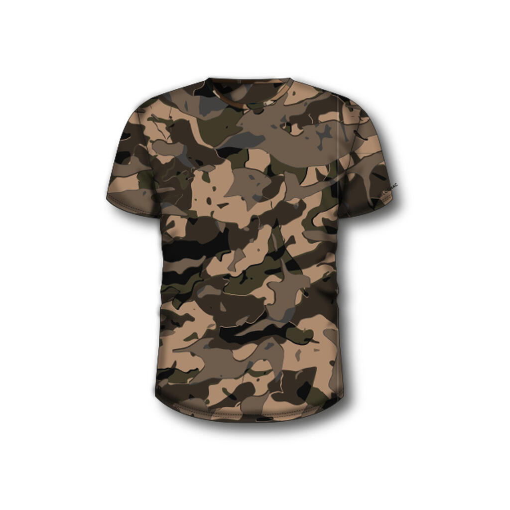 Jagd-T-Shirt Camouflage 100 V1 grau