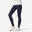 Leggings donna fitness FIT+ 500 cotone leggero blu