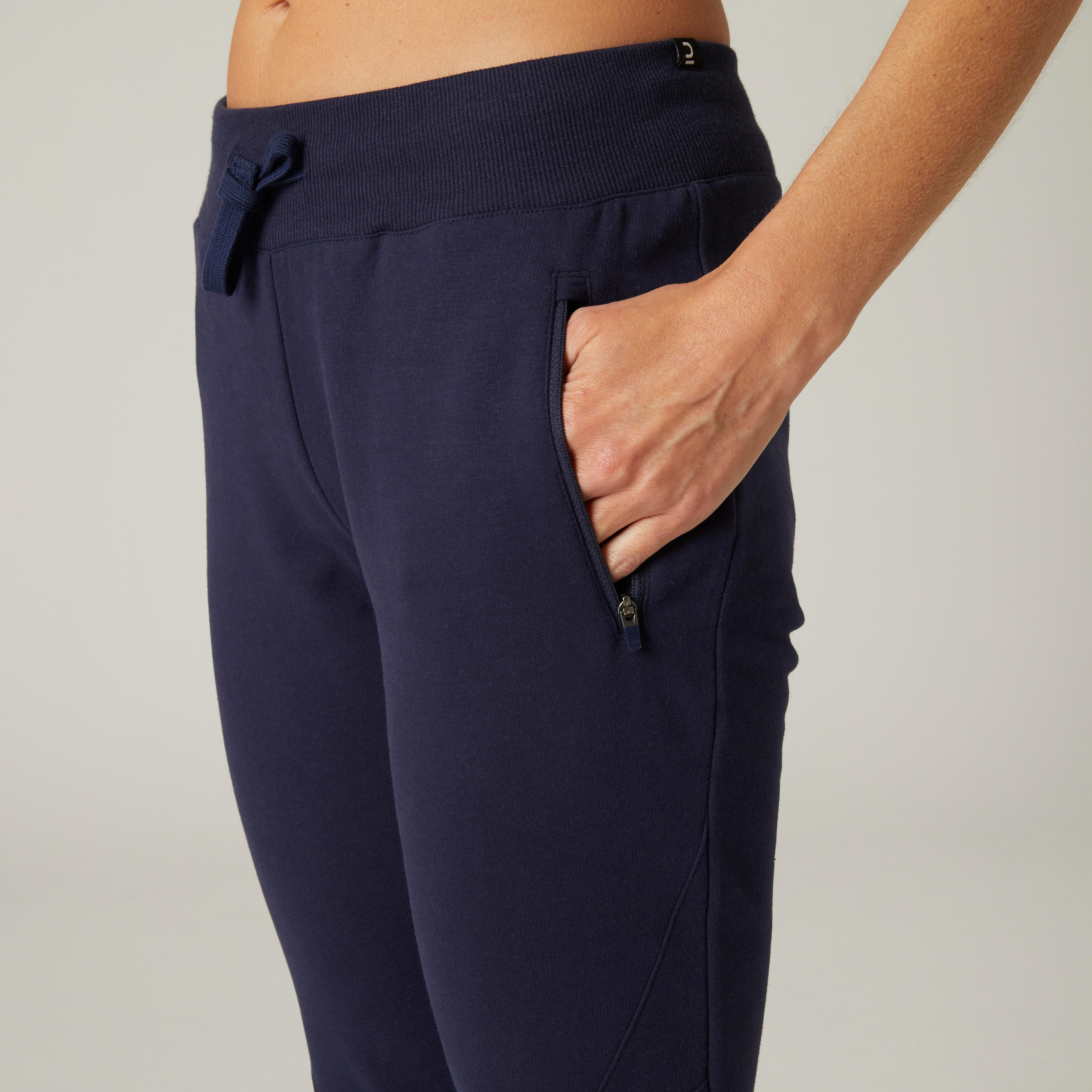 PANTALÓN DE BUZO MUJER SLIM510 AZUL MARINO - Decathlon