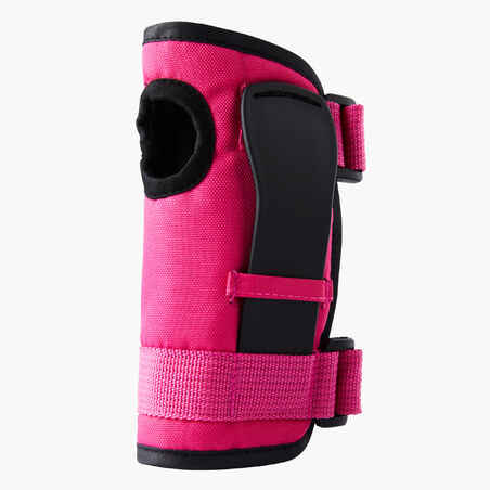 Kids' 2 x 3-Piece Skating Skateboard Scooter Protective Gear 100 - Pink