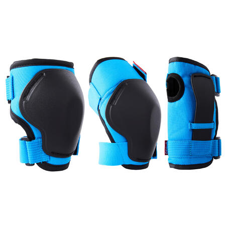 Kids' 3-Piece Skating/Skateboarding/Scootering Protective Gear - Blue
