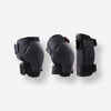 Kids' 2 x 3-Piece Skating Skateboard Scooter Protective Gear 100 - Black