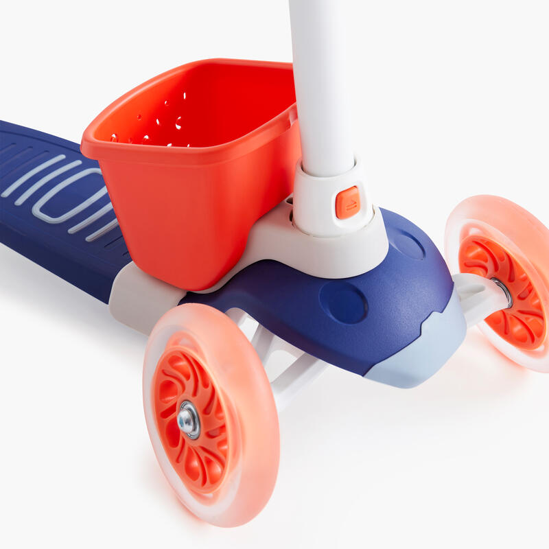 Scooter Tretroller Kinder 3 Rollen B1 500 blau/orange