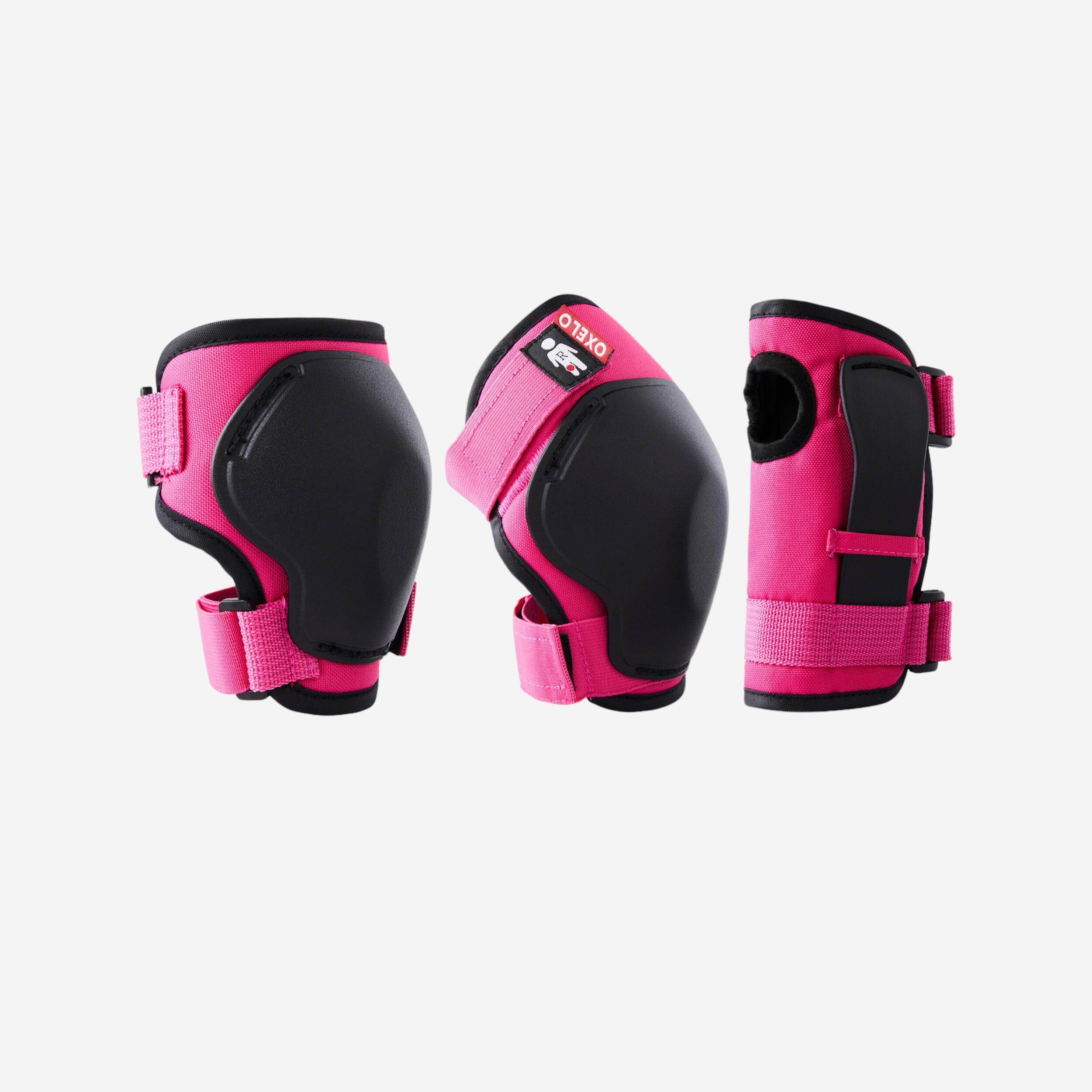 Set 3x2 Protecciones Patines Pat n y Patineta 100 Ni os Rosa