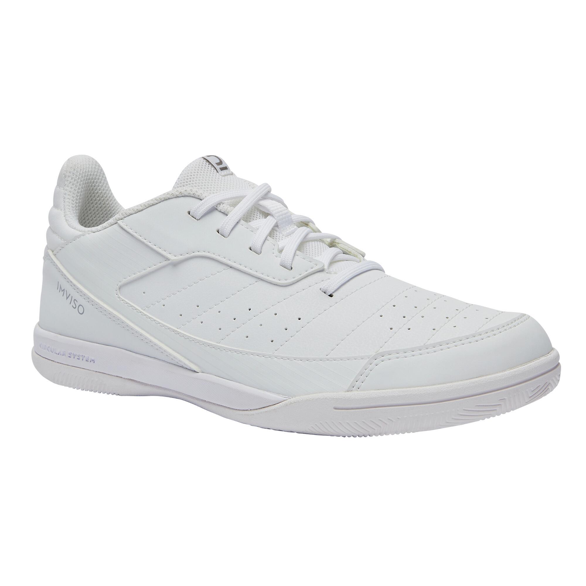 Eskudo 500 Kids' Futsal Boots - White 15/16