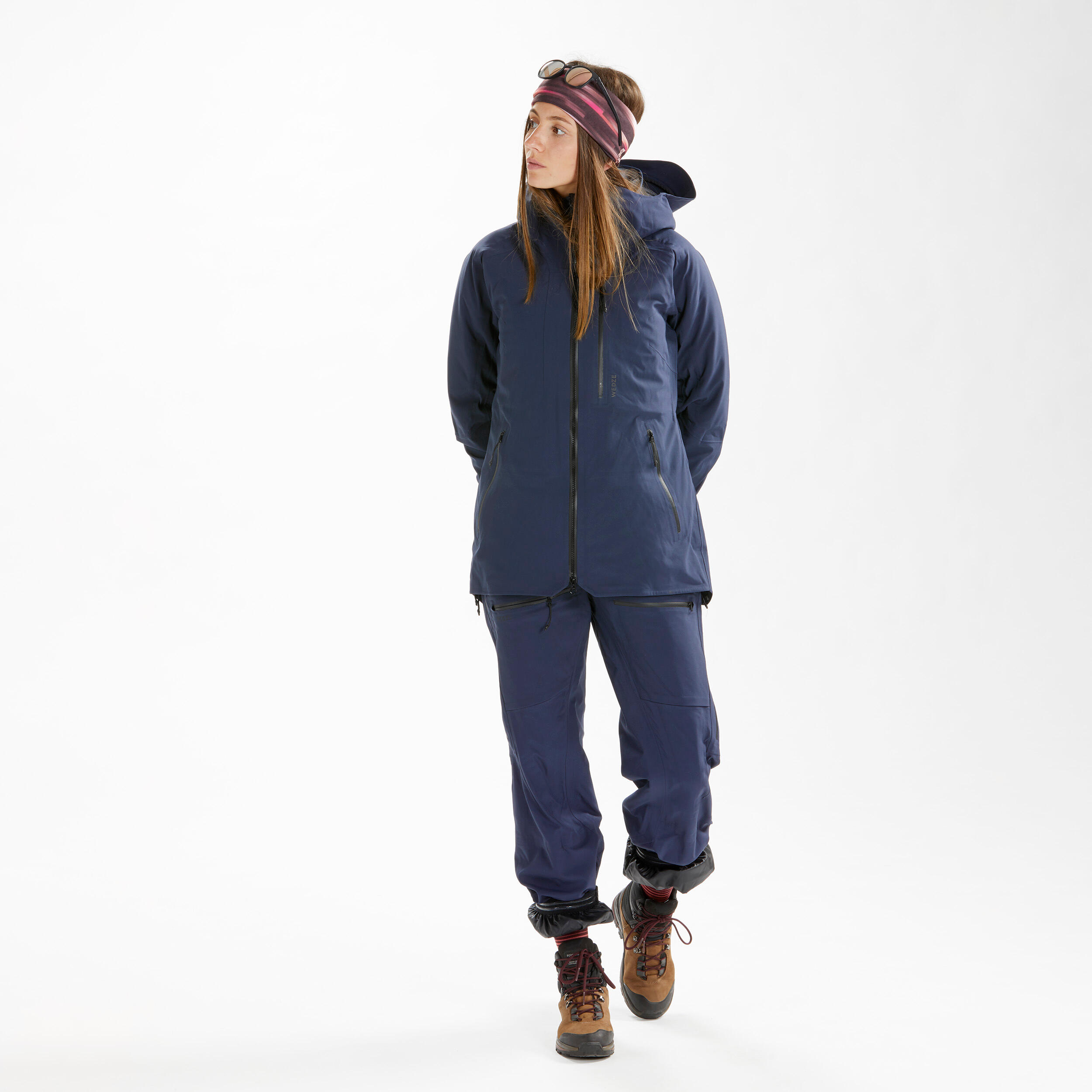 Women’s Ski Trousers FR500 - Navy Blue 6/14