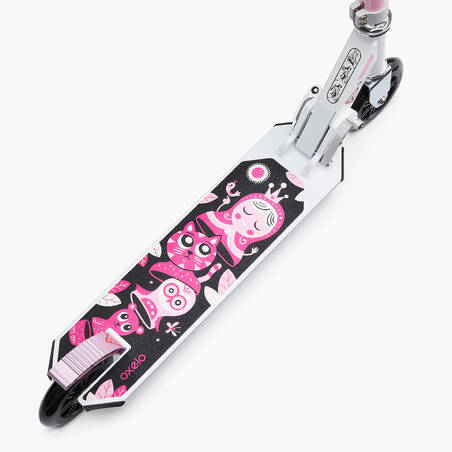 Mid 1 Girls' Scooter - Putih/Pink