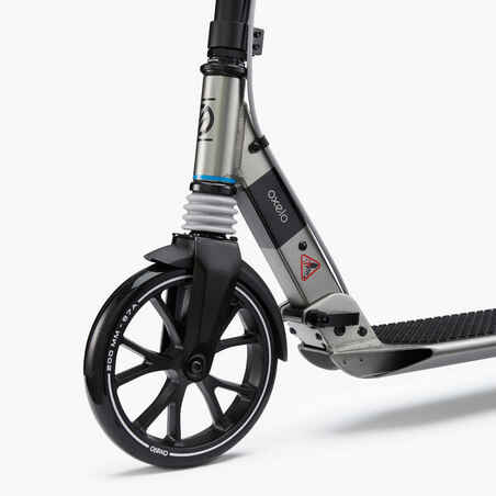 Folding comfortable dual-suspension scooter, black