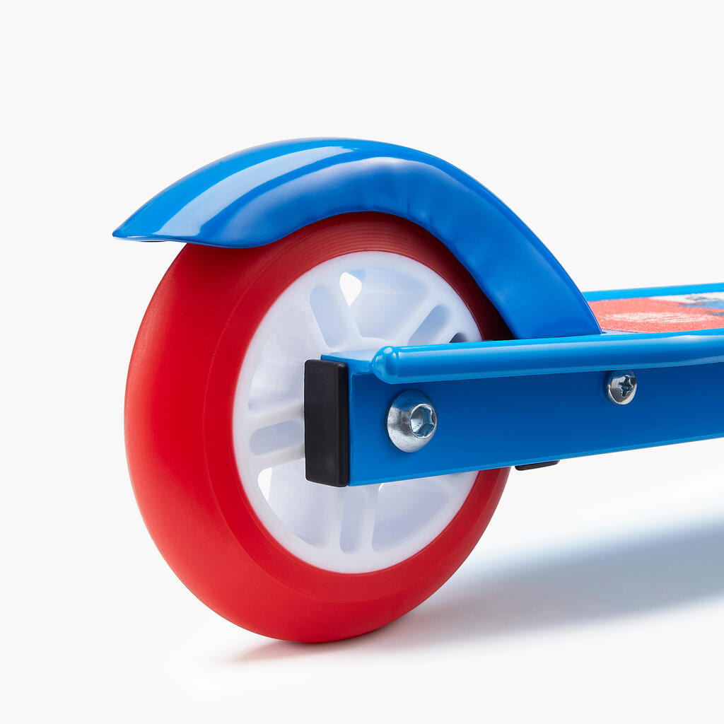 Monopatín para niños Oxelo Play5 con freno de mano azul - rojo