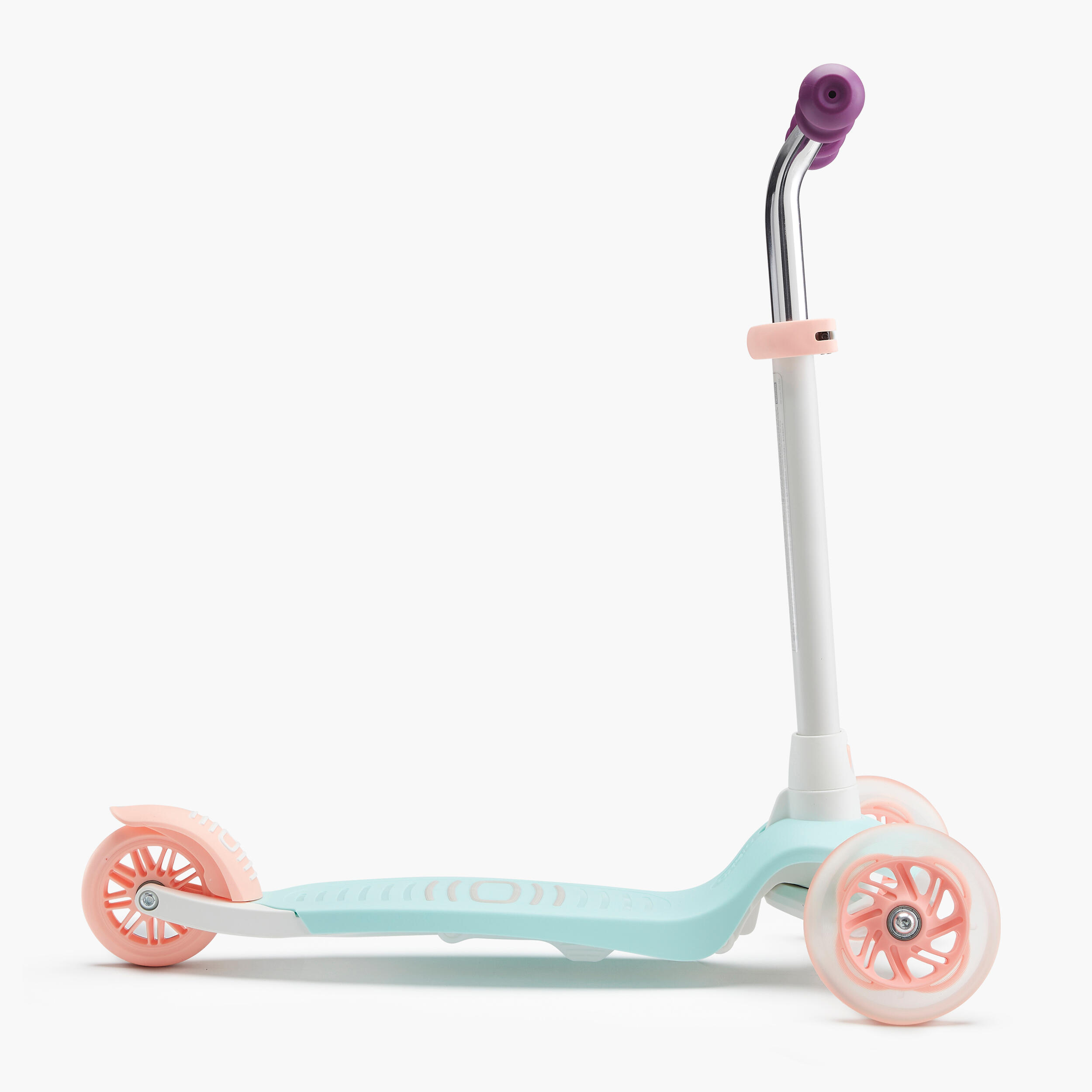 Kids' folding 3-wheeled light-up scooter, mint 3/10