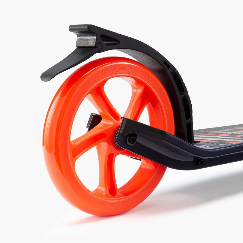 Scooter Tretroller mit Ständer - Mid 7 marineblau/orange