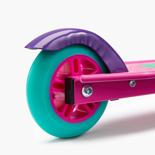 Самокат детский с ручным тормозом для девочек розово-фиолетовый PLAY 5 Oxelo
