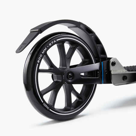 Folding comfortable dual-suspension scooter, black