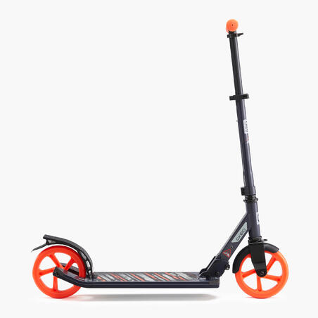 Trottinette Mid 7 Bleu Marine Orange Avec Bequille Decathlon Trottinette Mid 7 Bleu Marine Orange Avec Bequille Decathlon