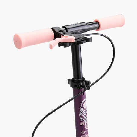 Mid 5 Kids' Scooter with Handlebar Brake and Suspension - Purple