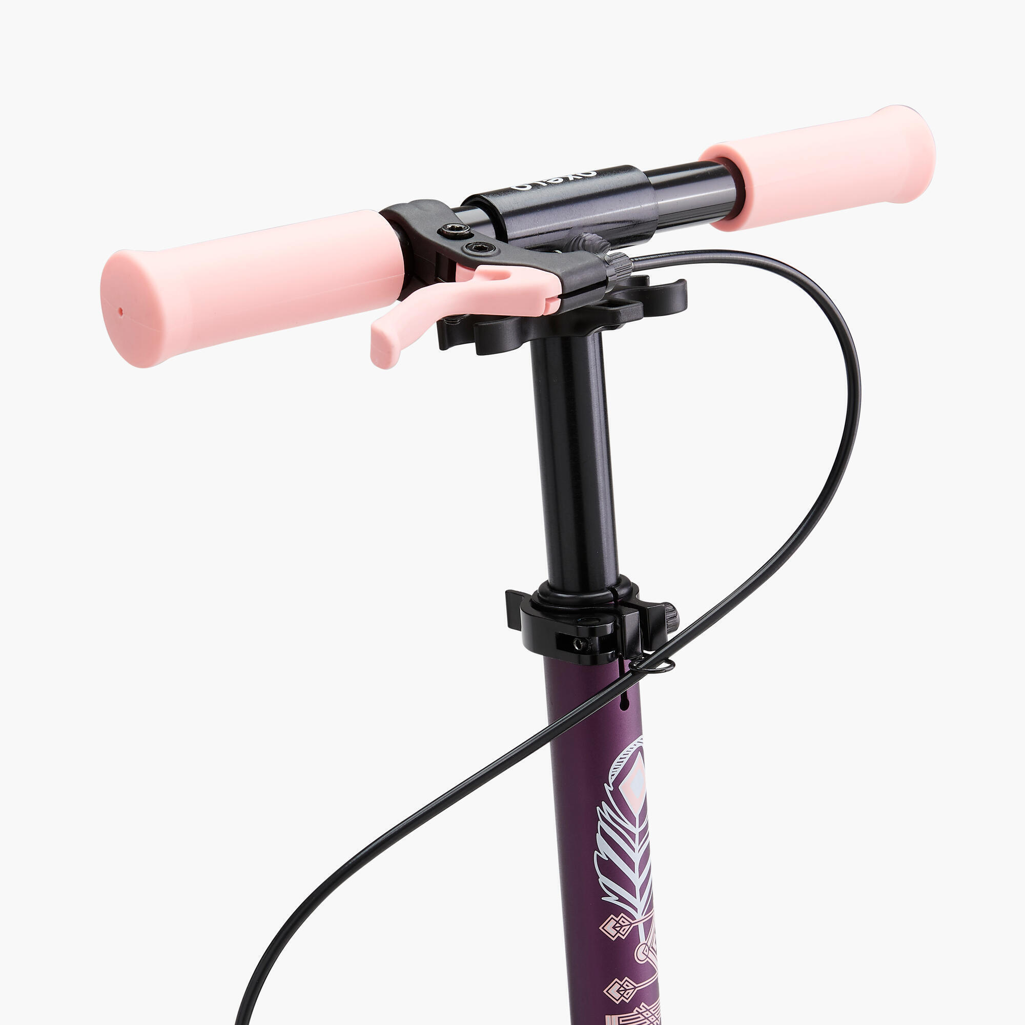 Mid 5 Kids' Scooter with Handlebar Brake and Suspension - Purple 3/9