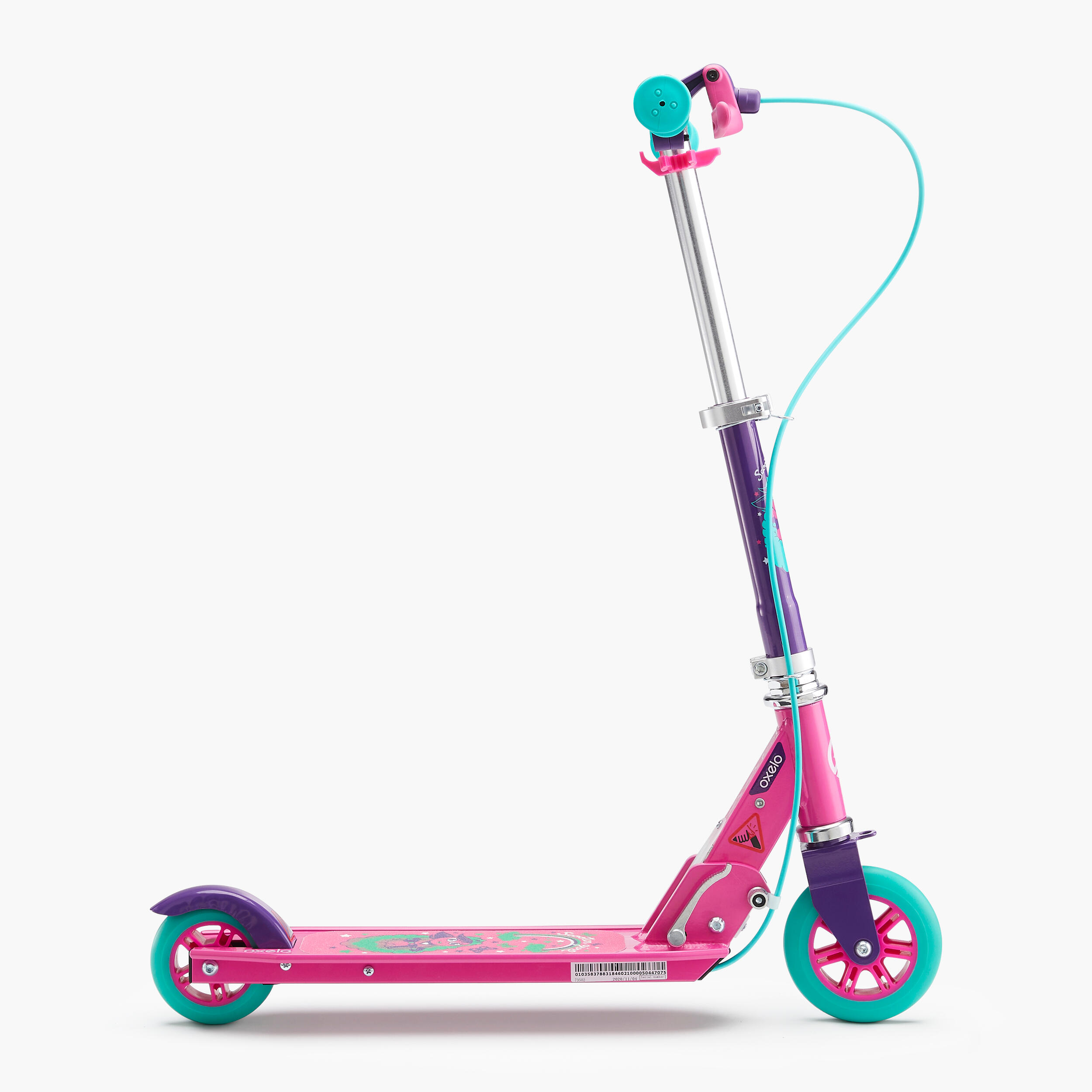 Play 5 Children s Scooter with Brake Purple Decathlon