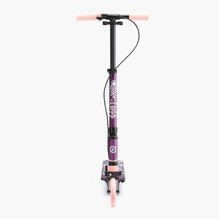 TROTTINETTE ENFANT MID5 AVEC FREIN AU GUIDON ET SUSPENSION VIOLETTE