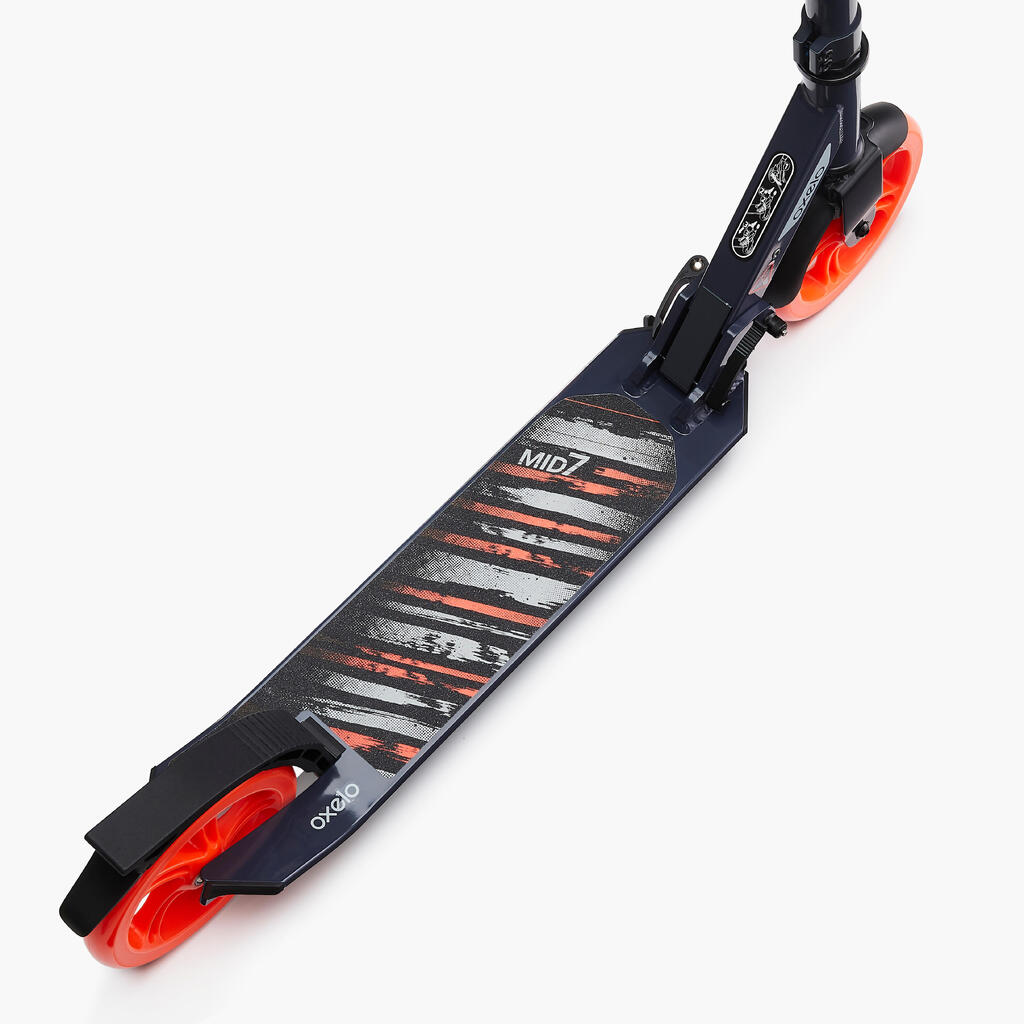 Monopatín Scooter niños Oxelo MID 7 negro lavanda