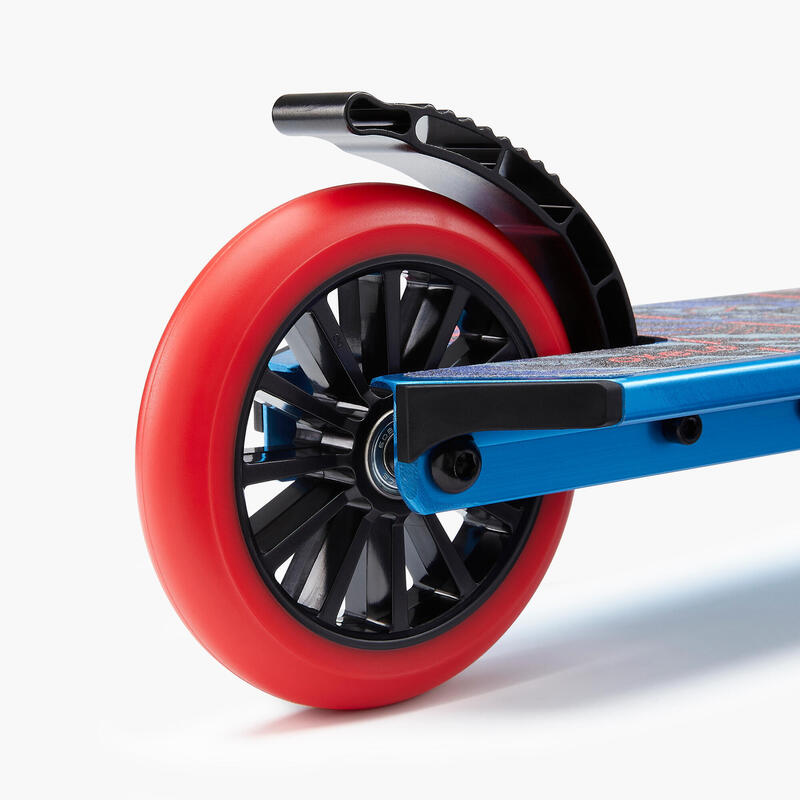 Scooter Tretroller Kinder mit Federung und Lenkerbremse - MID5 blau