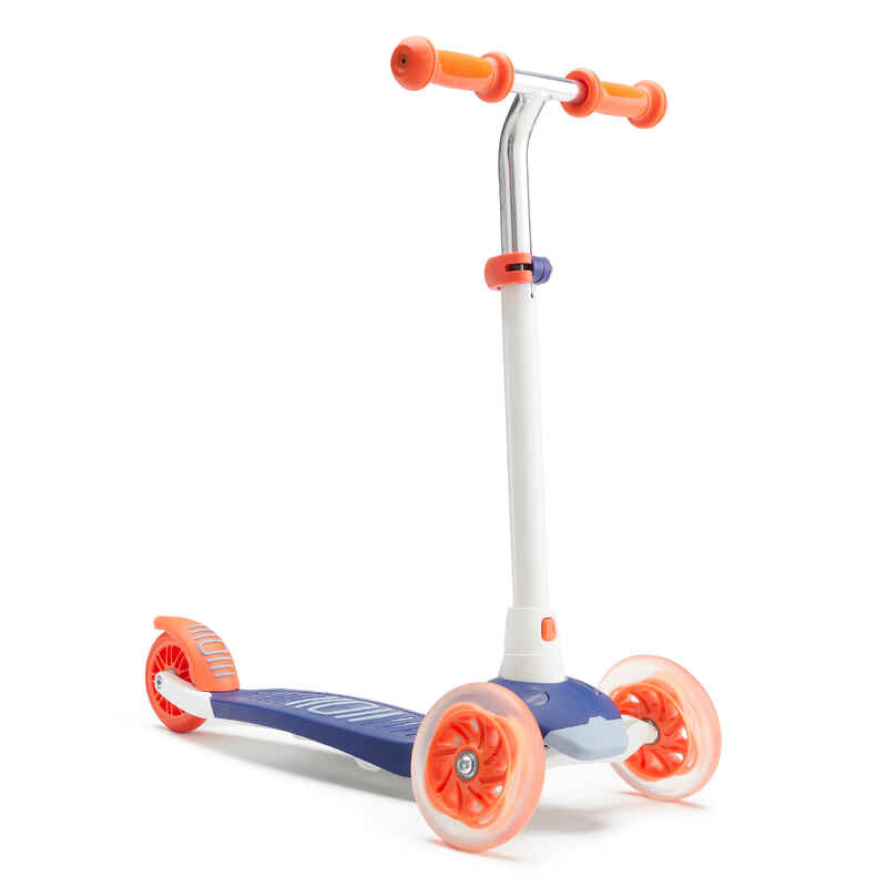 Scooter Tretroller Kinder 3 Rollen B1 500 blau/orange Medien 1