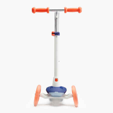 Kids' folding 3-wheeled light-up scooter, blue