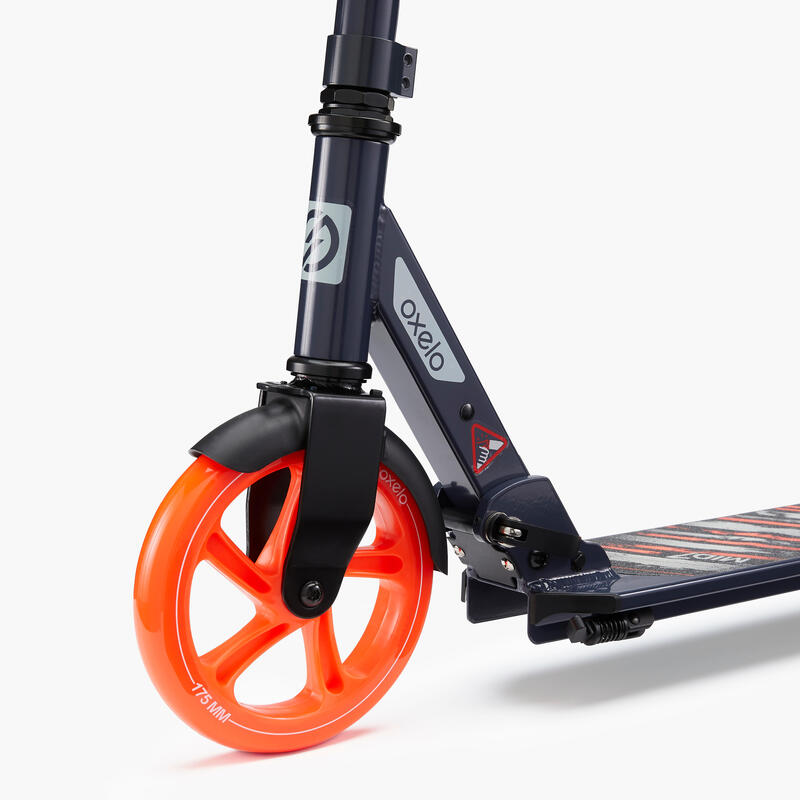 City Roller Scooter mit Ständer - Mid 7 marineblau/orange