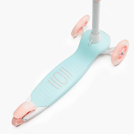 Kids' folding 3-wheeled light-up scooter, mint