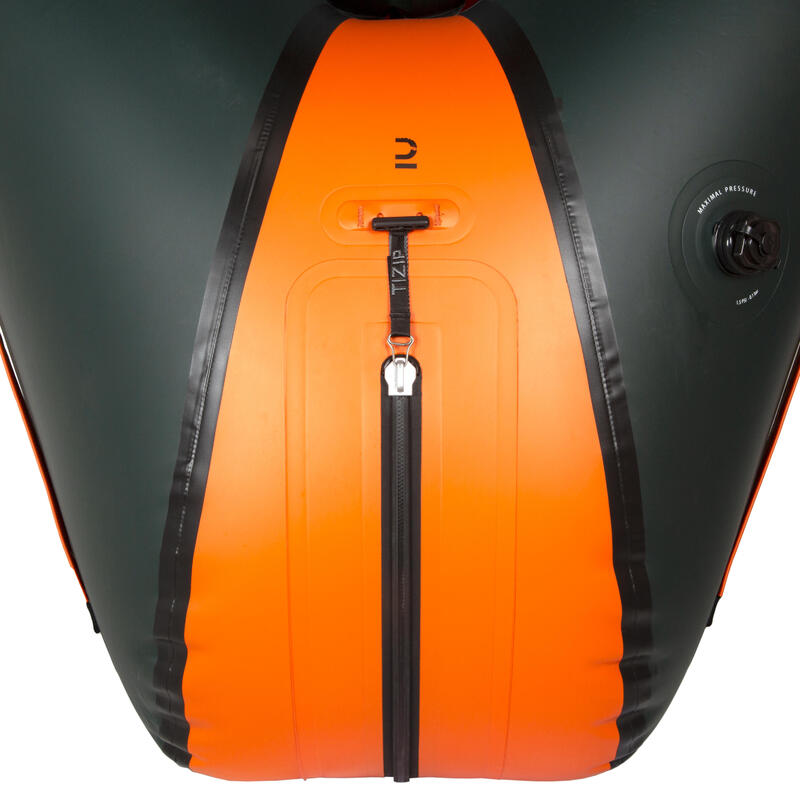 Packraft 500 Schlauchkajak TPU Fluss 1-Sitzer wasserdichter Reißverschluss