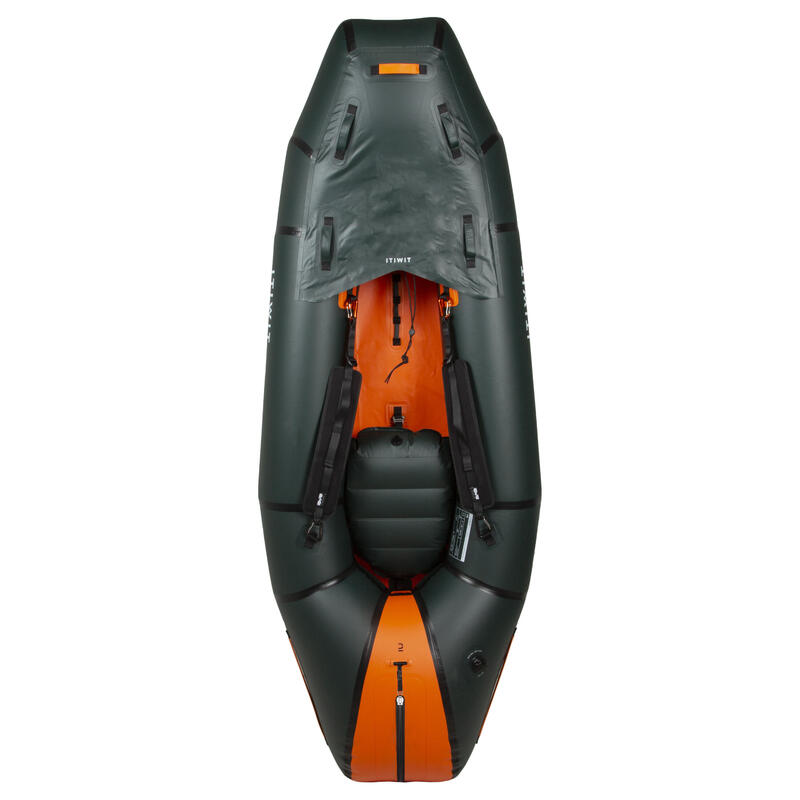 Opblaasbare 1-persoons packraft 500 TPU rivier rits waterdicht PR500