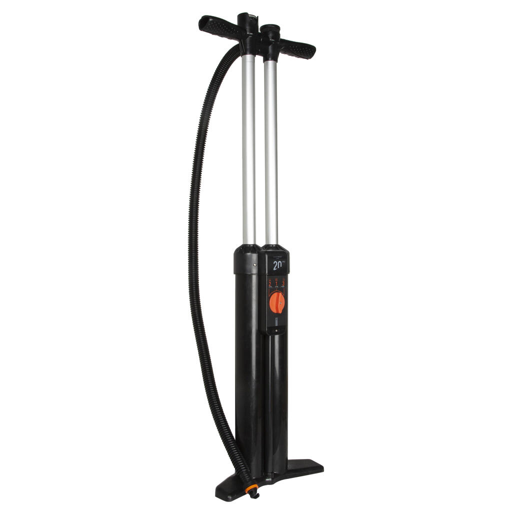 FAST AND EASY HIGH-PRESSURE 20 PSI TRIPLE-ACTION STAND-UP PADDLEBOARDING PUMP