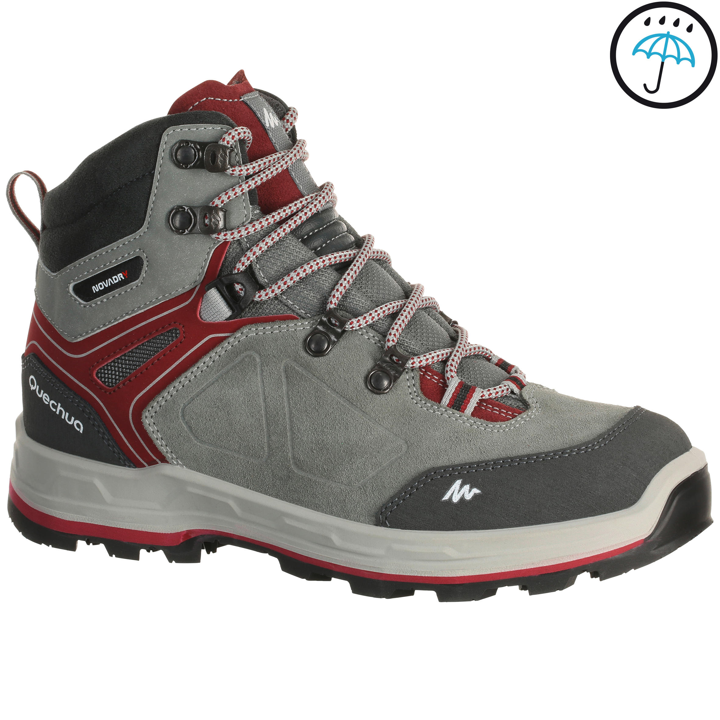 Trekking 100 Waterproof Woman’s Shoe - Grey 1/15