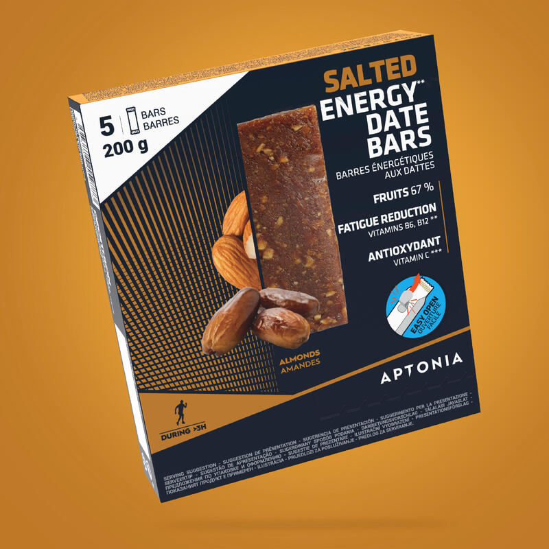 DATE AND SALTED ALMOND ENERGY BAR 5X40G