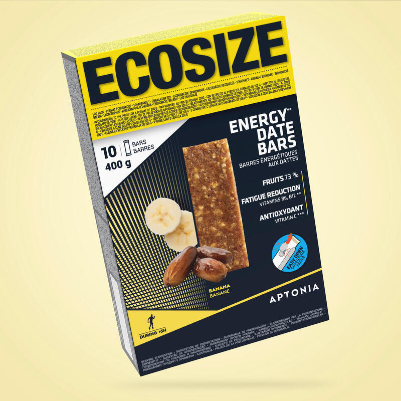 Barre énergétique aux dattes et à la banane ECOSIZE 10x40g