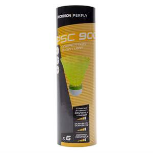 Plastic Shuttlecock PSC 900  Yellow x  6 Slow