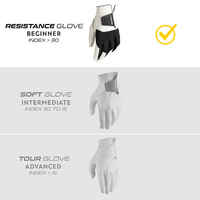 Women’s golf glove left handed, 100 white and black